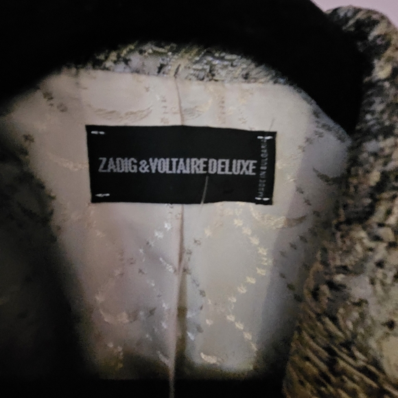 Zadig & Voltaire Deluxe Metallic Jacquard Snakeskin Print size 34/36 - Picture 4 of 5